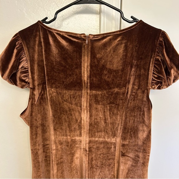 NWT dELiA*s Dollskill So Are You Bored Yet Crushed Velvet Mini Dress Mocha XXL - Picture 10 of 12